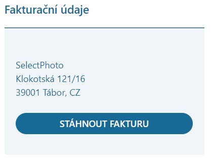 Nové tlačítko pro stažení faktury v detailu objednávky