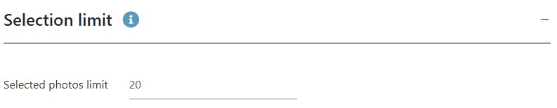 Setting the photo limit